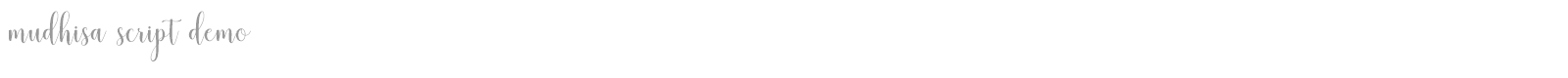 Mudhisa Script font preview